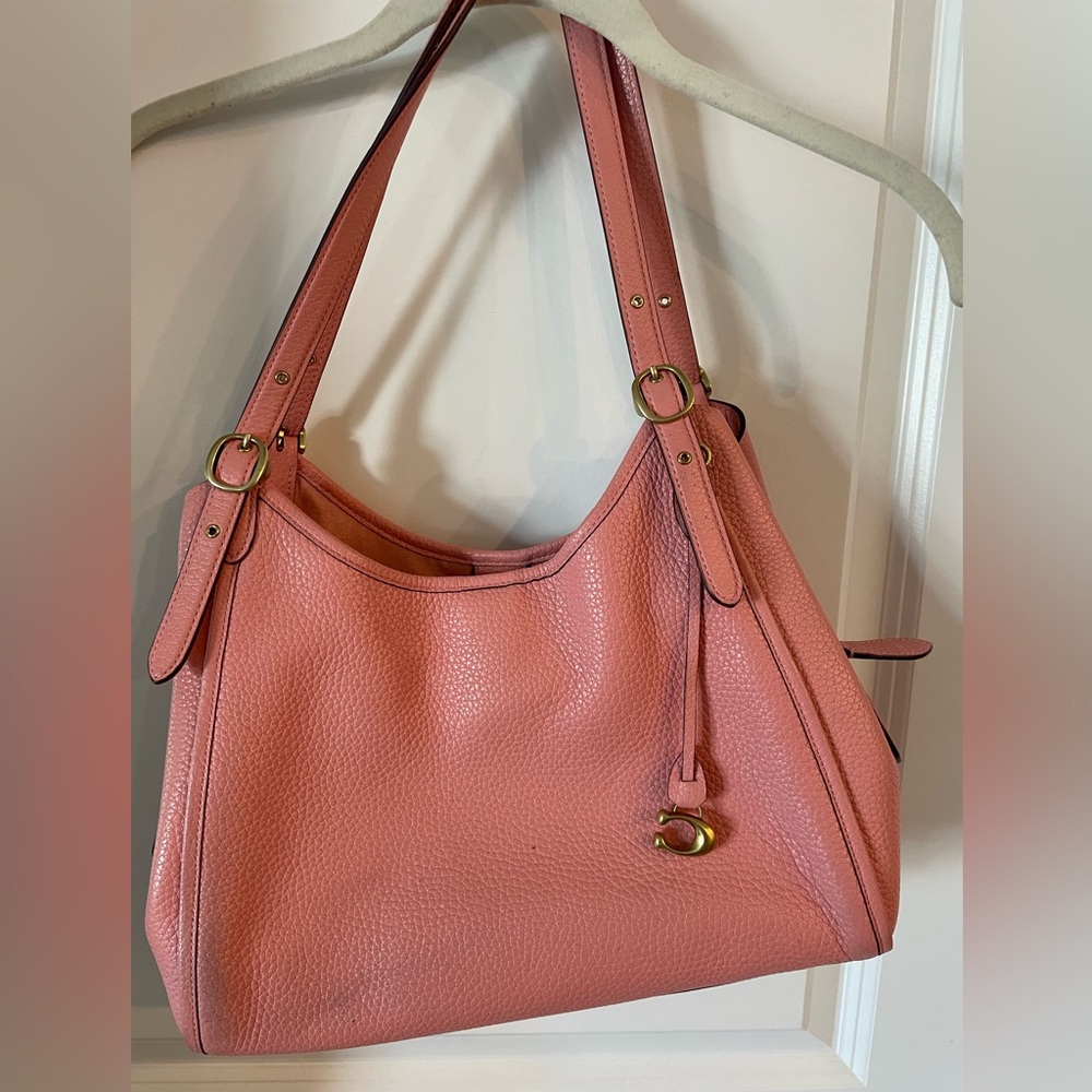 Pink Leather Shoulder Bag